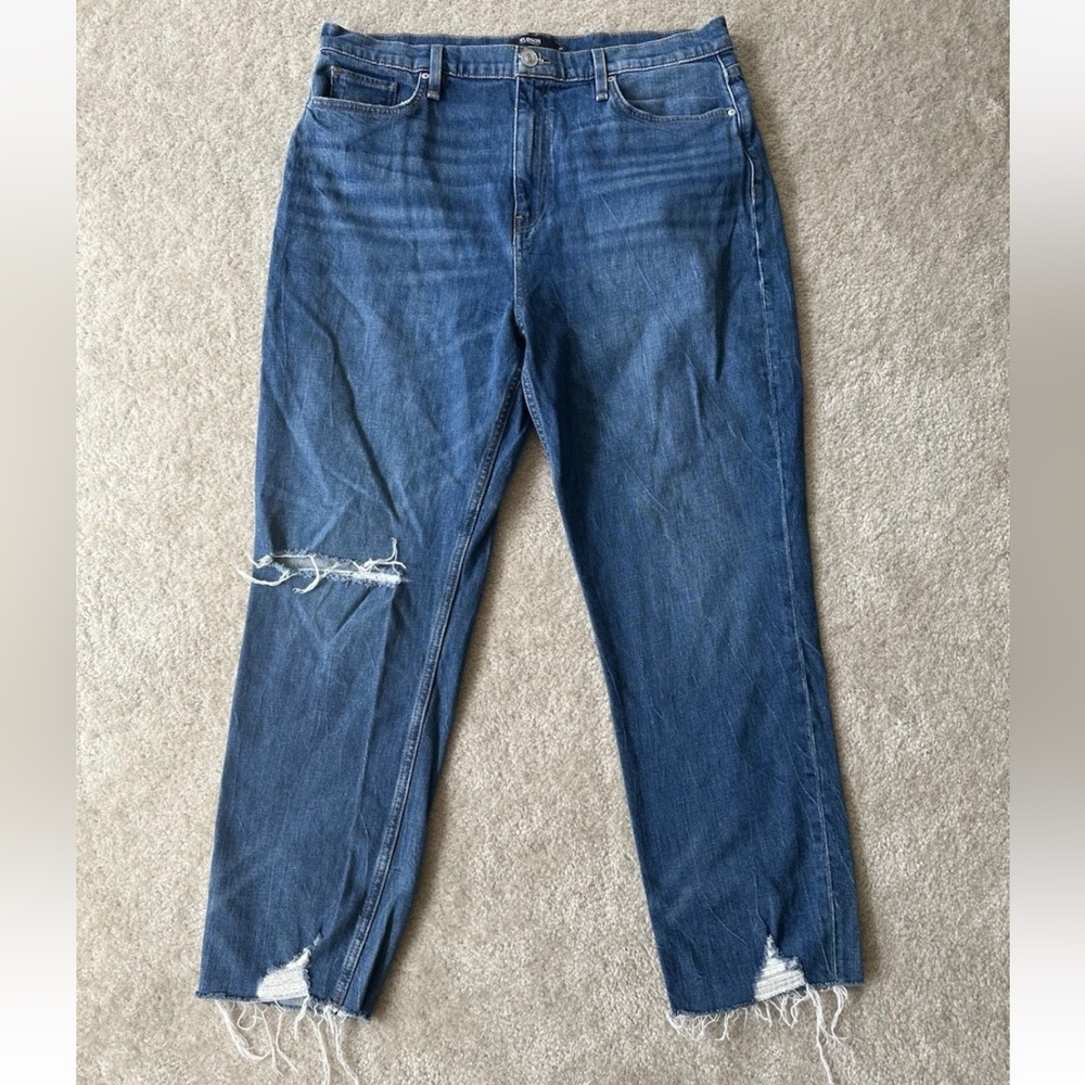Hudson High Rise Distressed Jeans Women’s Holly Size 34 (35x27)